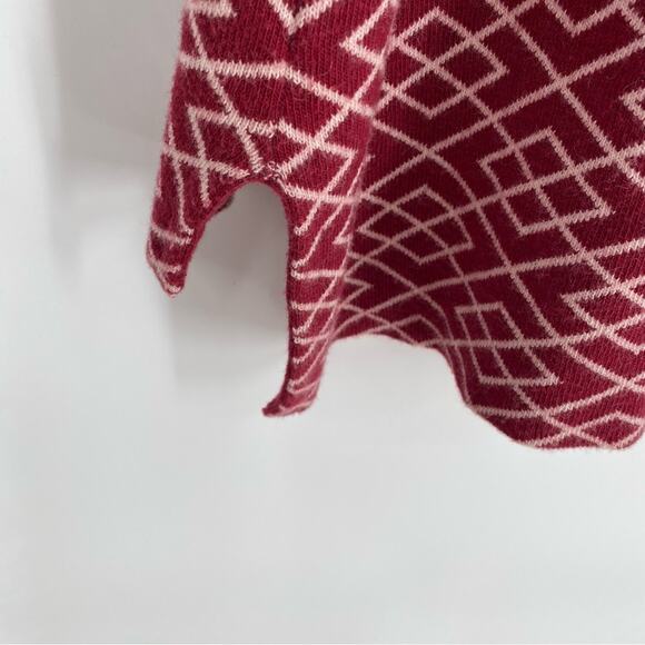 Anthropologie Moth Galena Sweater Geometric Alpaca & Viscose Cowl Neck Bohemian - Picture 5 of 9